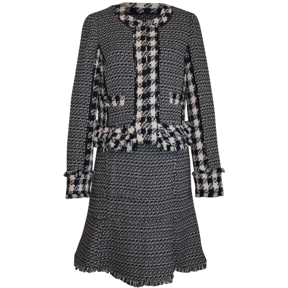 Tory Burch Dresses & Skirts - Tory Burch Jayla Houndstooth Tweed Skirt Suit